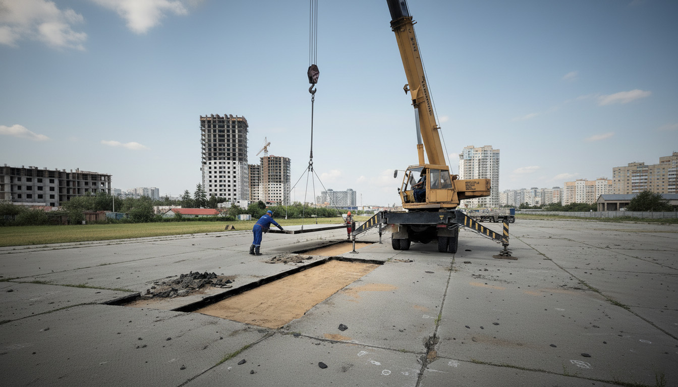 Дорожное покрытие для промышленного объекта
