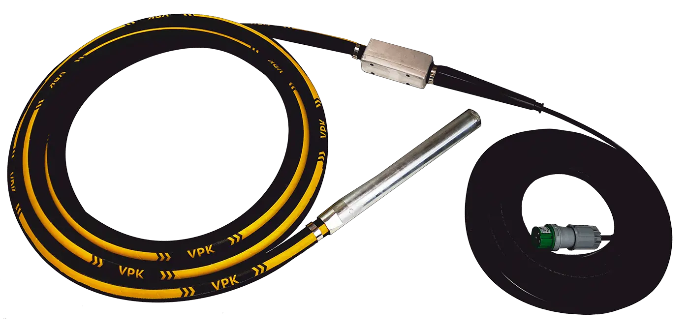 Вибраторы глубинные подключаемые к преобразователю Высокочастотный глубинный вибратор VPK-36T